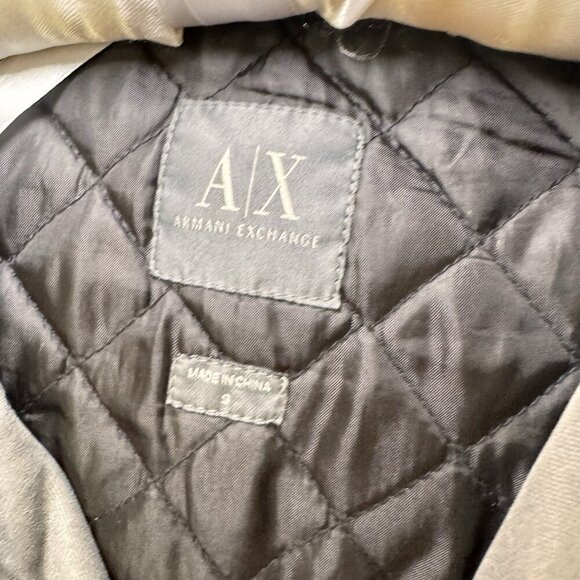 Armani Exchange Padded Bomber Jacket S Gray coat outerwear puffer - Picture 5 of 10